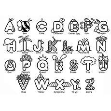 Learn with fun Alphabet 20 Alphabet coloring pages Free