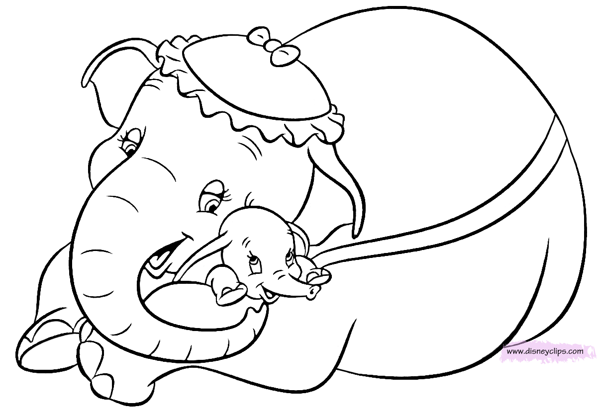 baby disney coloring pages dumbo - photo #23