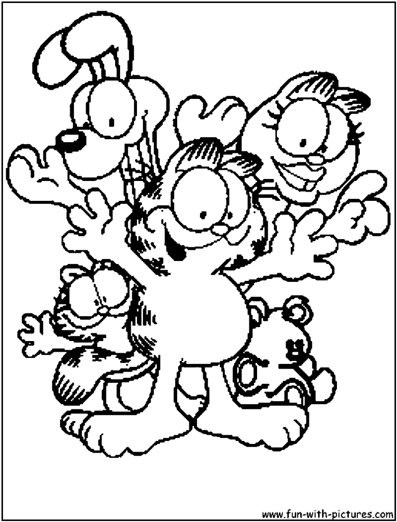 garfeild and odie coloring pages - photo #6