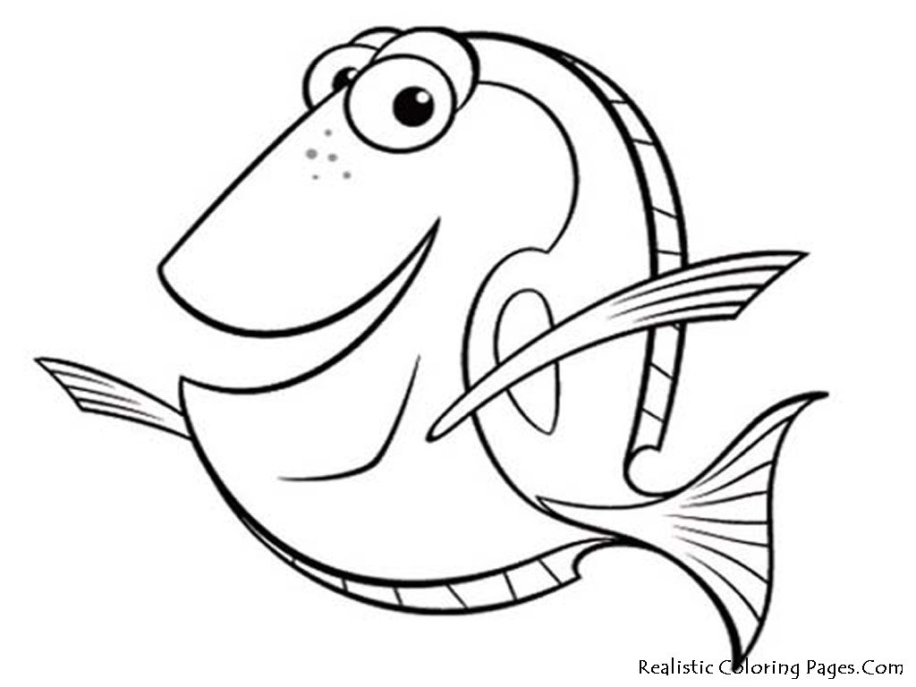 Finding nemo dory coloring page