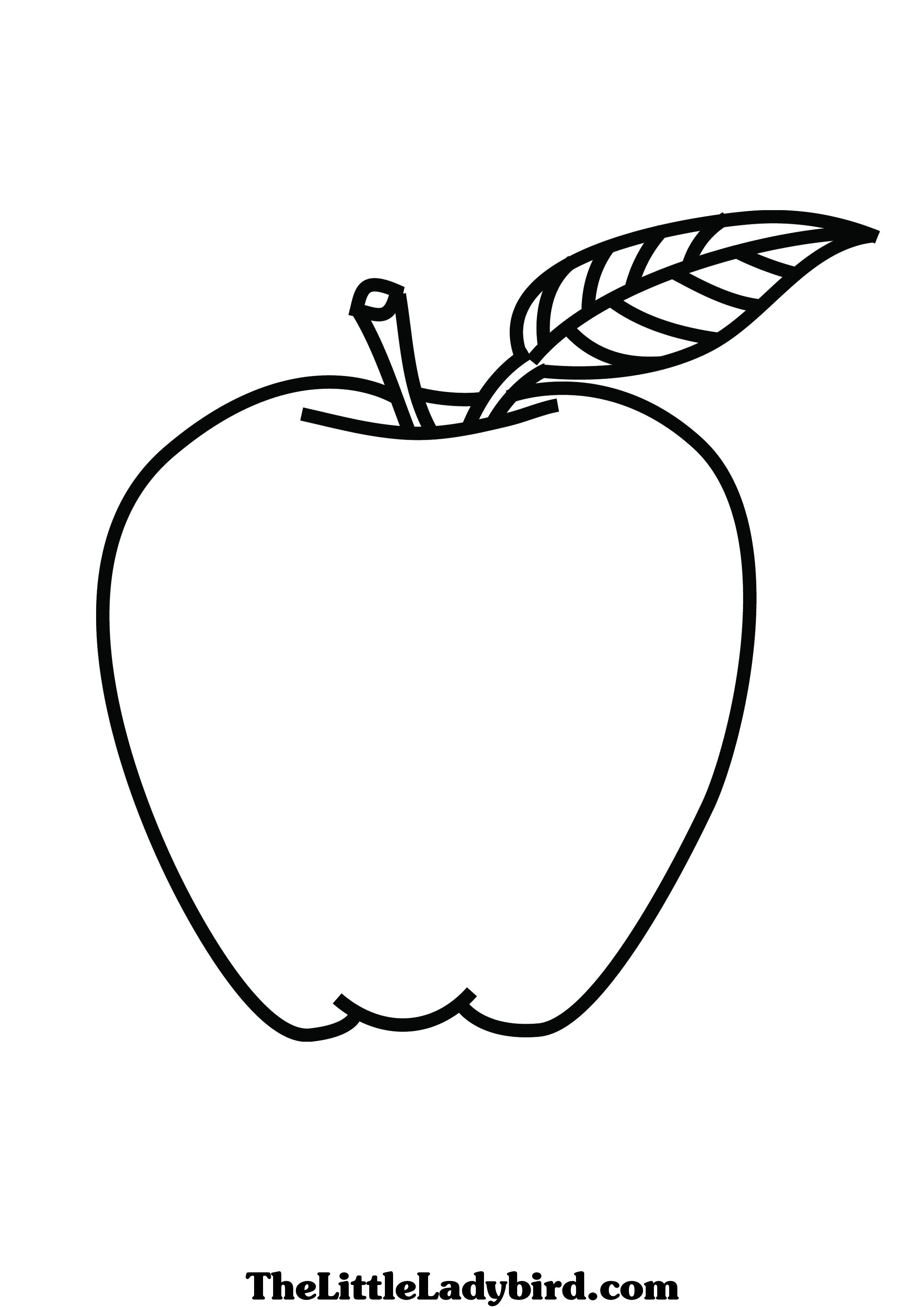 half eaten apple coloring pages - photo #38