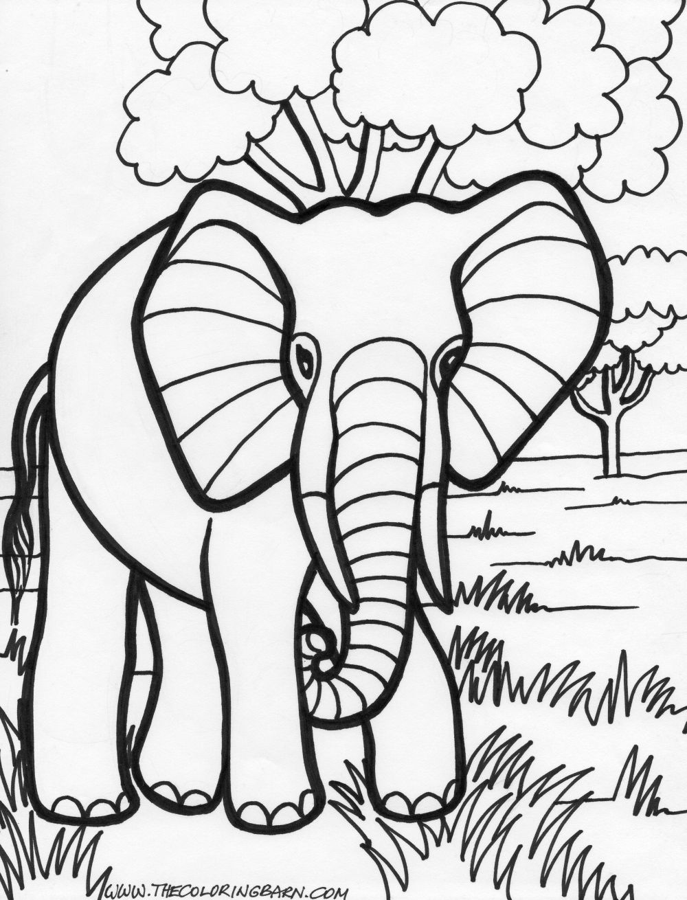 Black beauty 18 Elephant coloring pages Free Printables