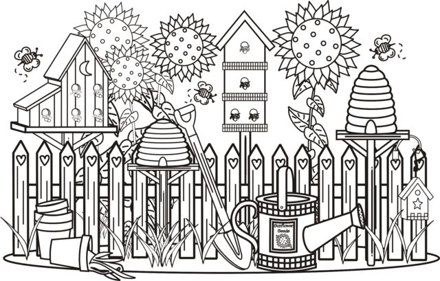 garden coloring book pages - photo #35