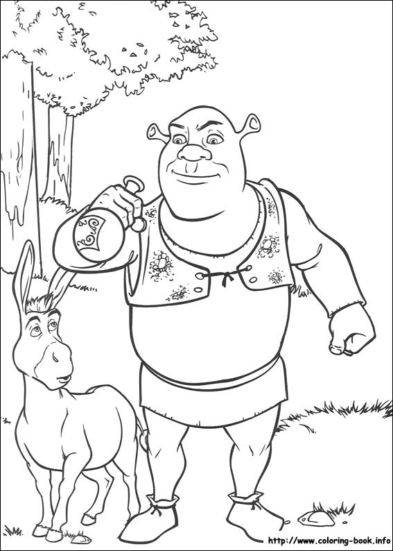 Unusual love story of an ogre Shrek 20 Shrek coloring pages   Free ...