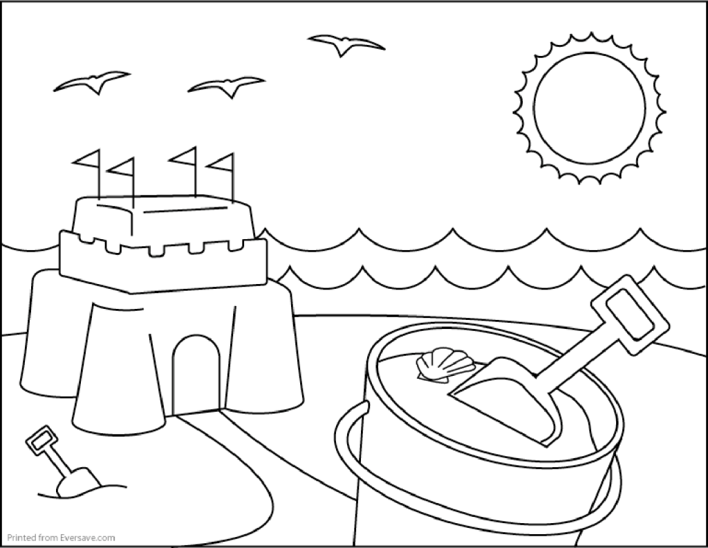 images of summer season for coloring pages - photo #2