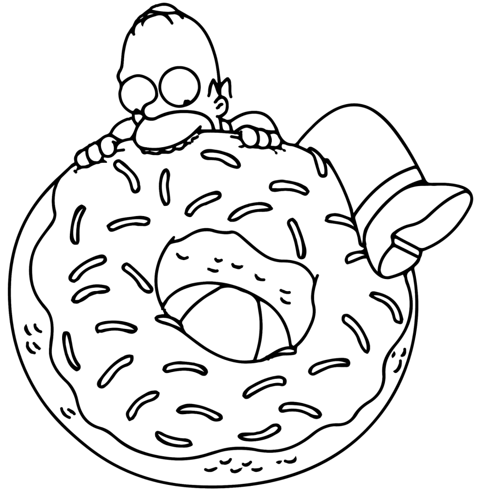 hungry Homer Simpson coloring page