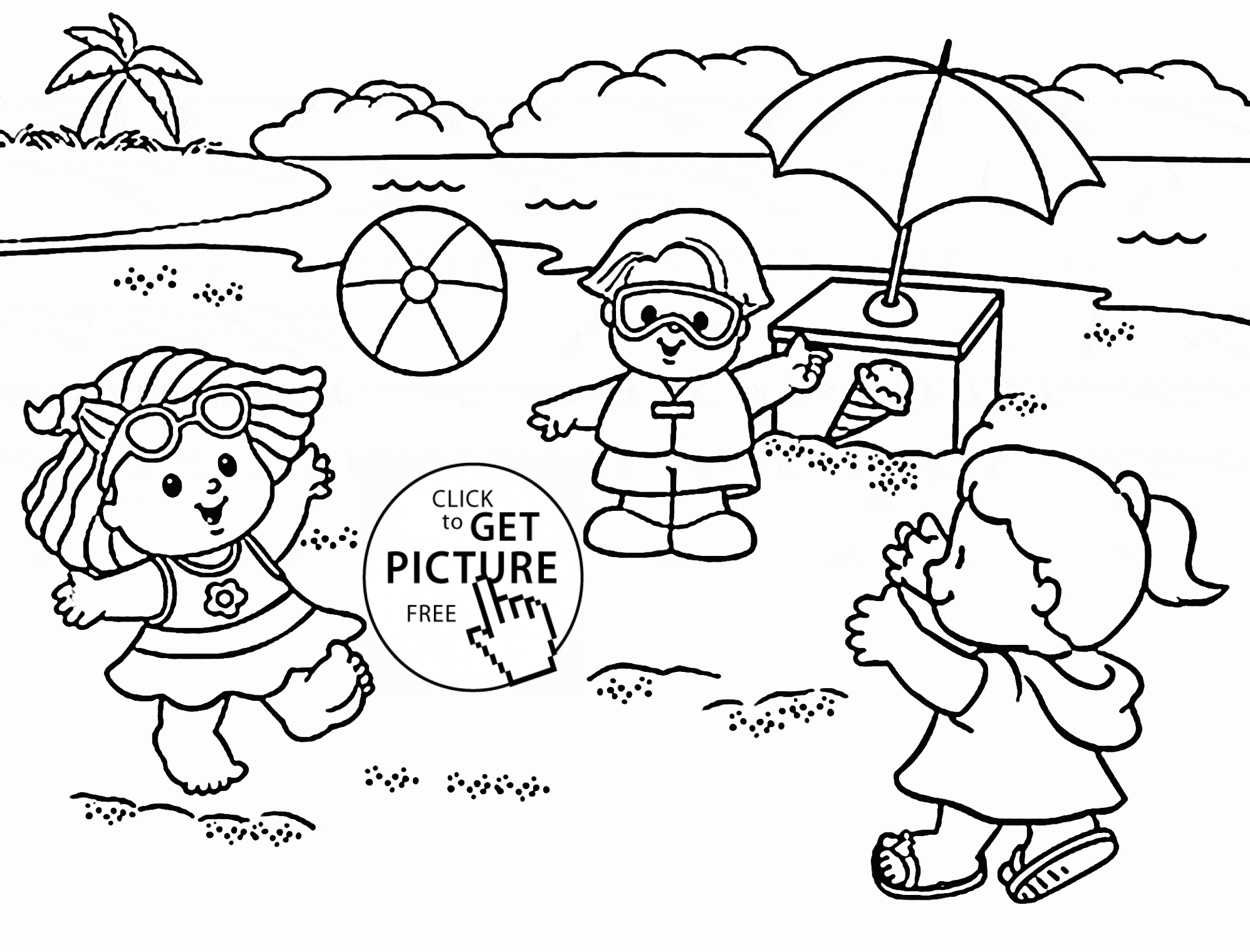 images of summer season for coloring pages - photo #13