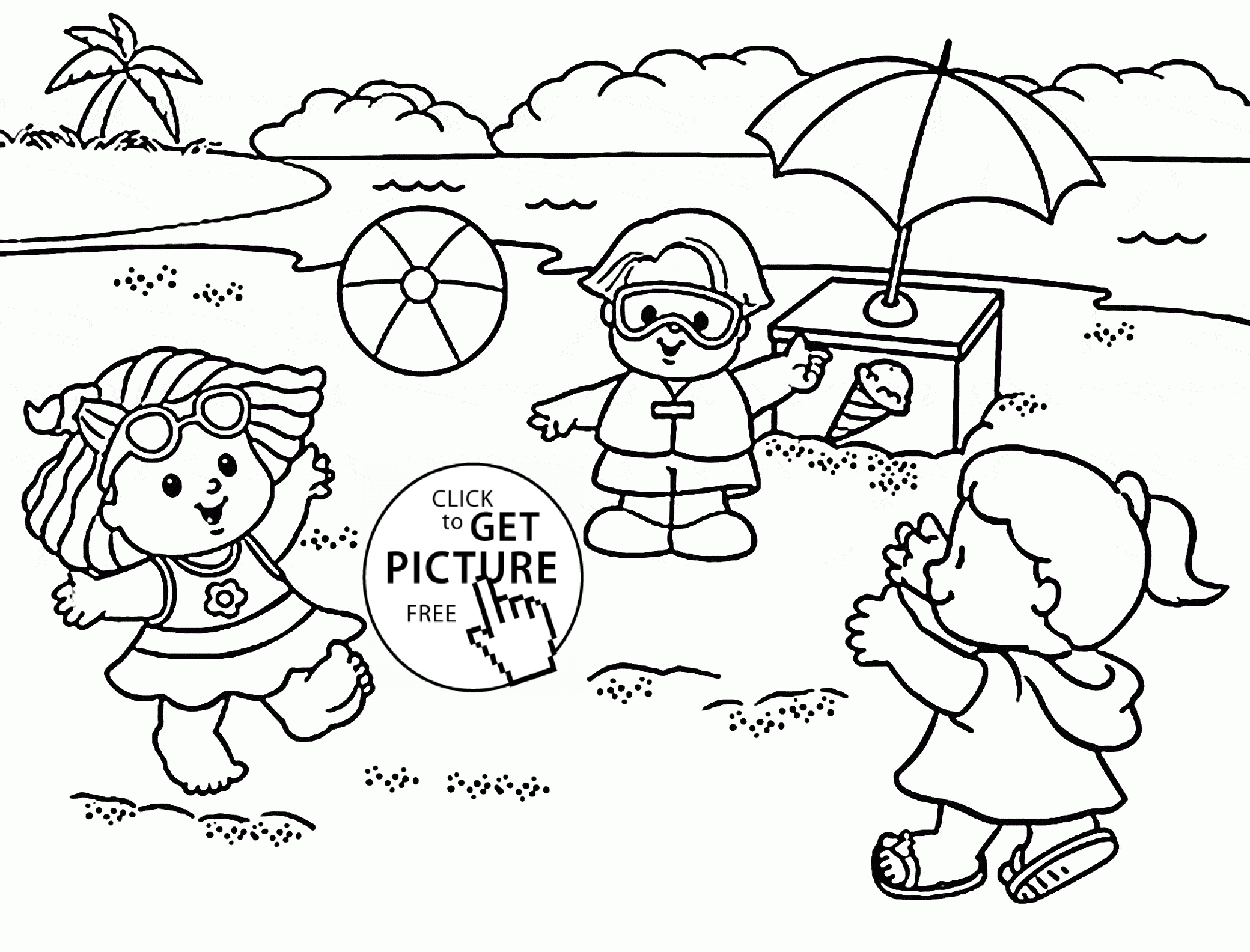 27 Summer season coloring pages part 2 Free Printables