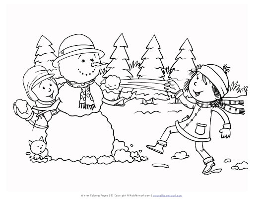 images of winter season for coloring pages - photo #23