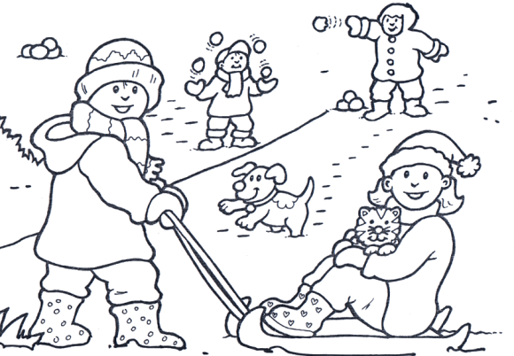 images of winter season for coloring pages - photo #31