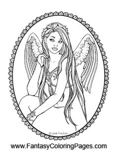 realistic coloring pages of angels
