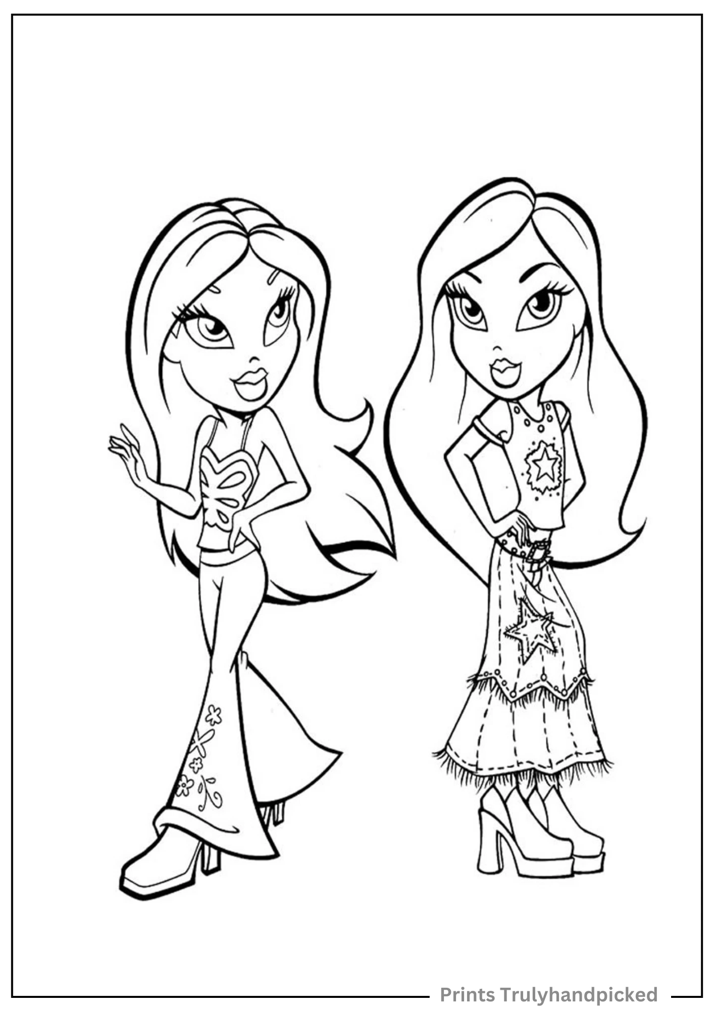 Bratz Characters Coloring Page