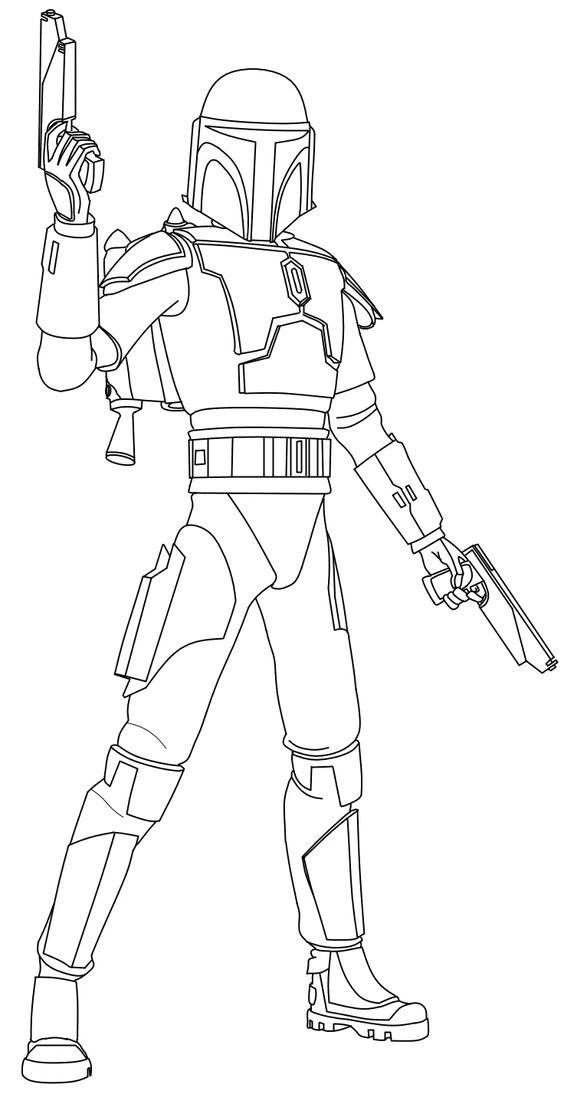 Coloring Page of Star Wars Clone Trooper