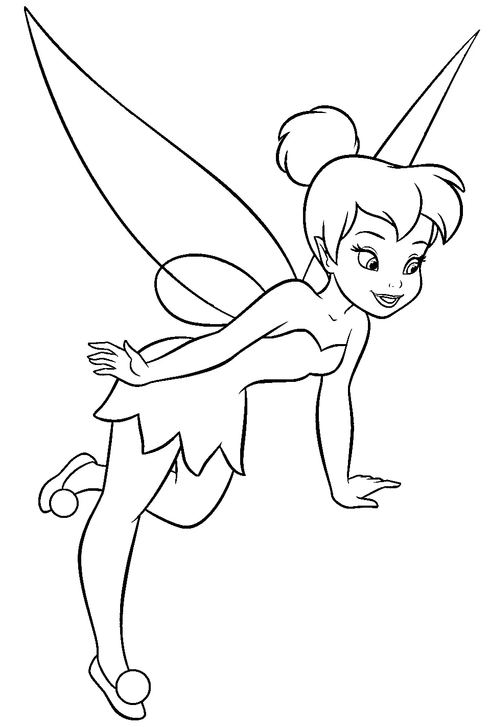 Cute Tinker Bell Coloring Page