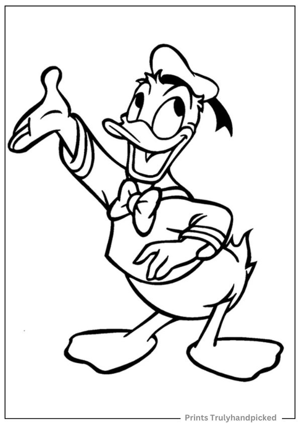 Printable Donald Duck Coloring Page