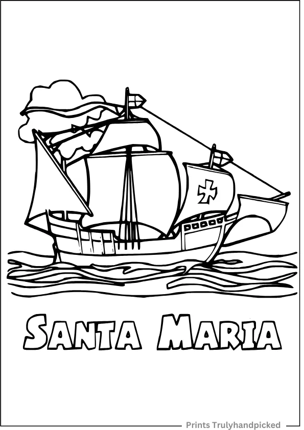Ship Santa Maria Columbus Day