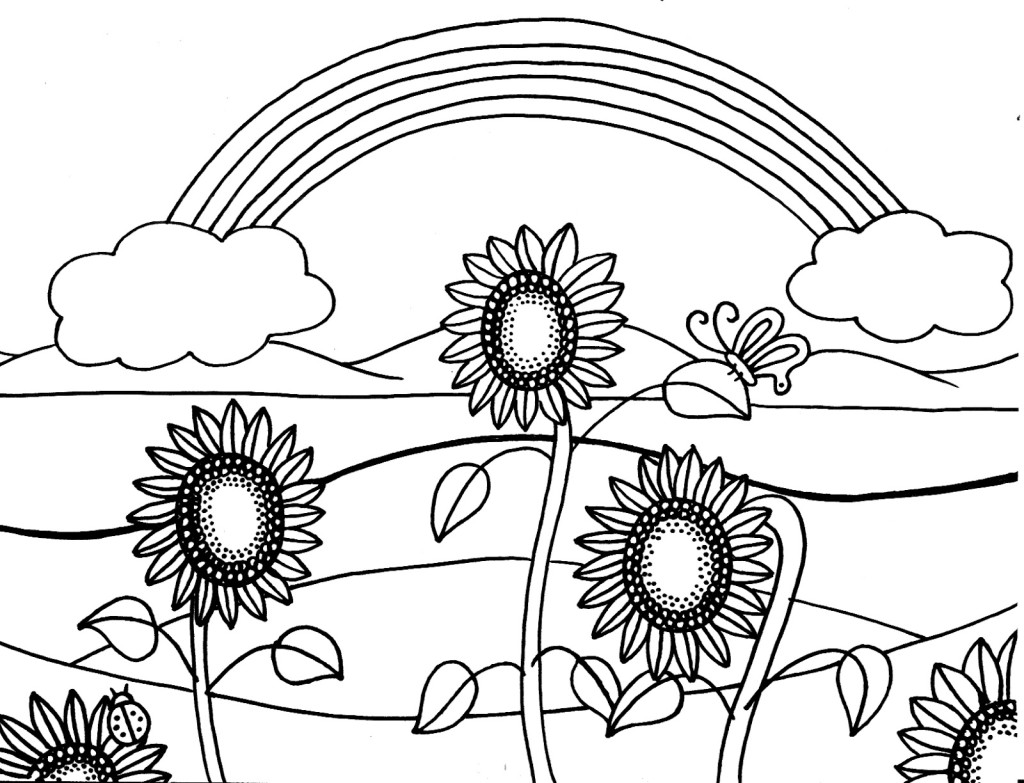 Beautiful blossom Sunflower 17 Sunflower coloring pages | Free Printables