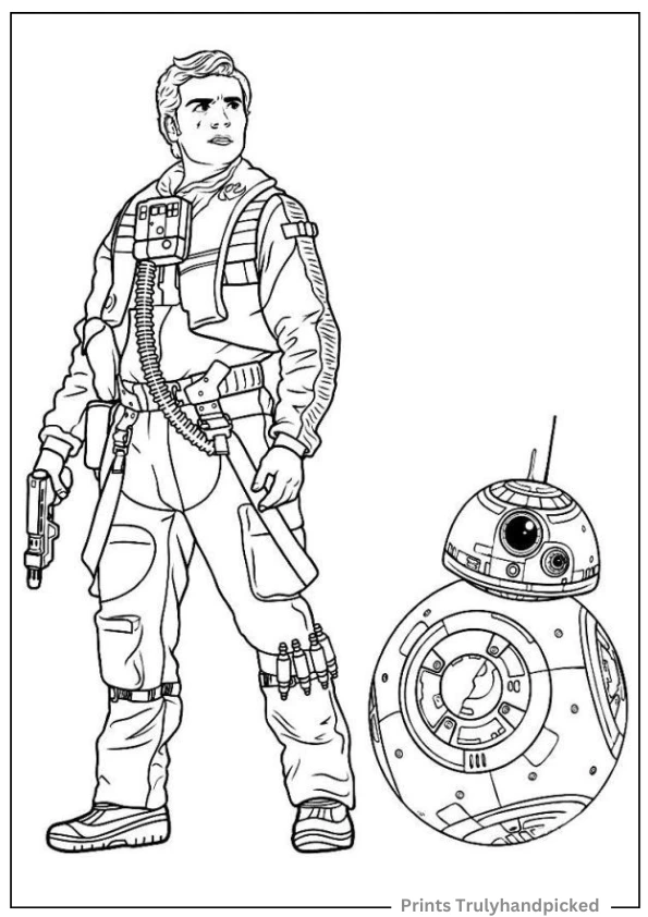 Star Wars Coloring Page BB8
