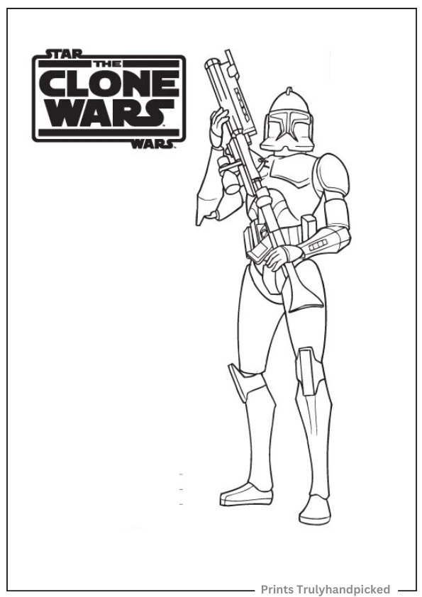 Star wars Clone Trooper Coloring Page
