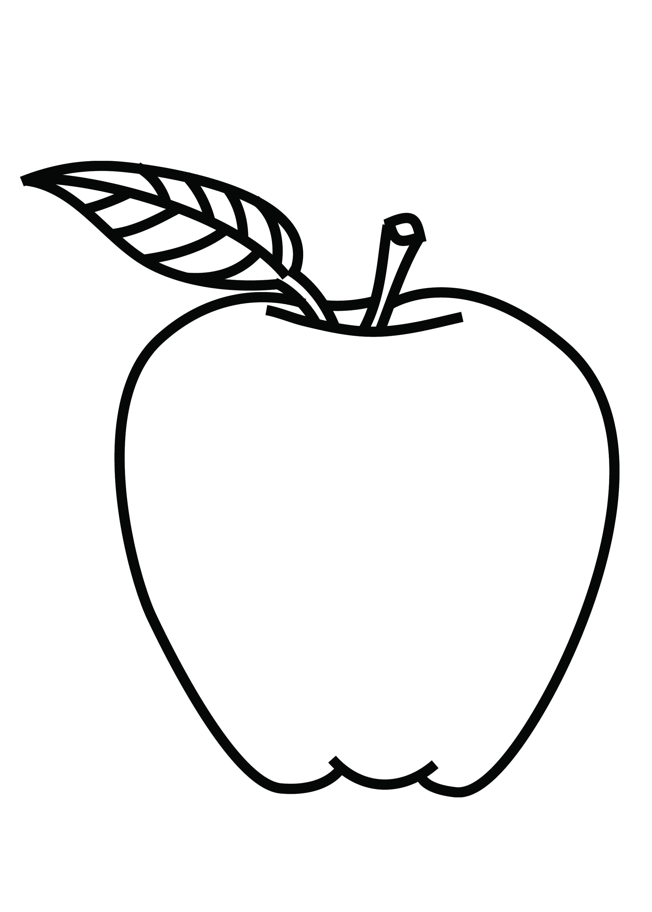 A For Apple Coloring Pages Free Printable 4