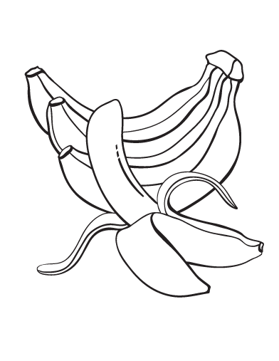 Banana Coloring Page - Ultra Coloring Pages