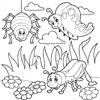 bugs coloring pages preschool