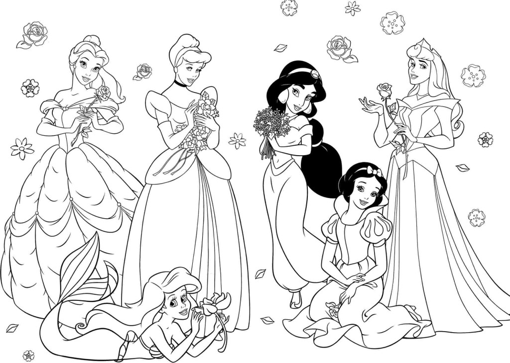 disney-princess coloring pages by aria – Free Printables