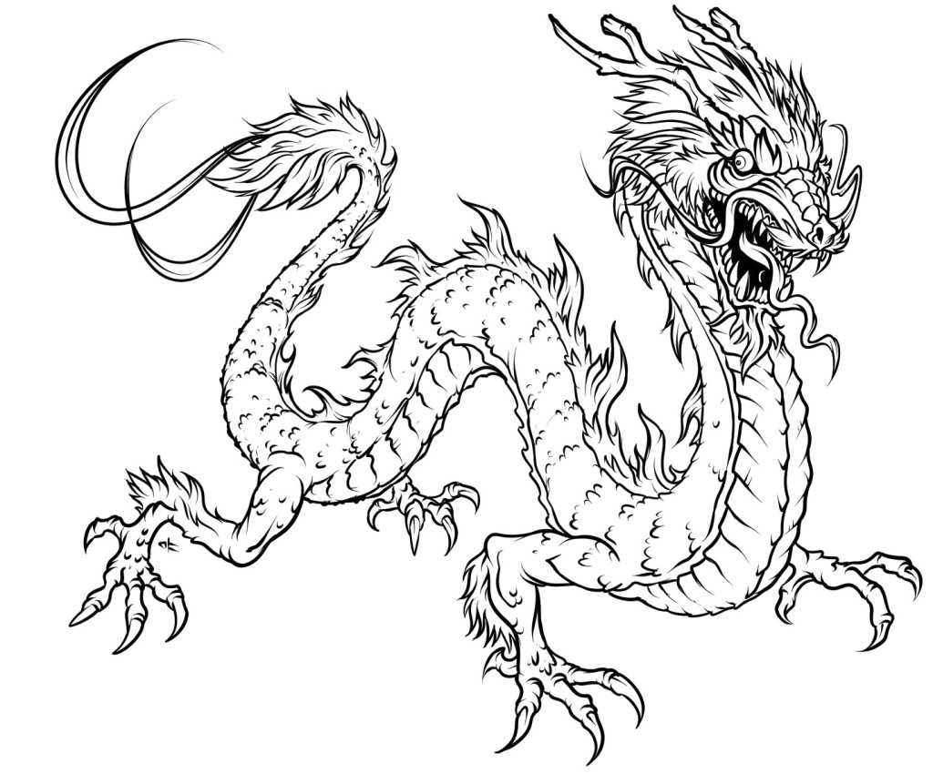 dragon sketch printable – Free Printables