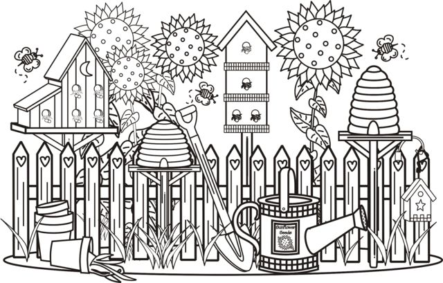 Download Pleasant view of some attractive Gardens 17 Gardens coloring pages | Free Printables