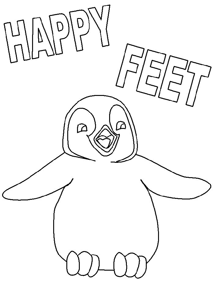 happy-feet pictures coloring sheets – Free Printables