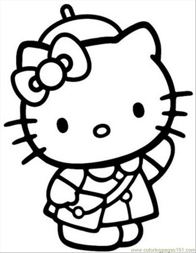 hello kitty print and color free printables