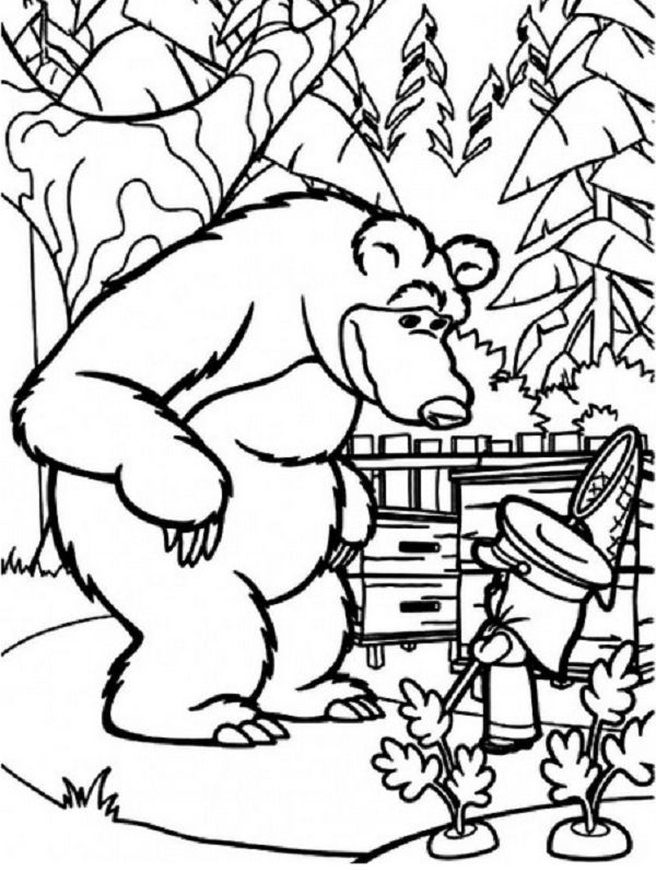 masha-&-the-bear coloring pages from avery – Free Printables