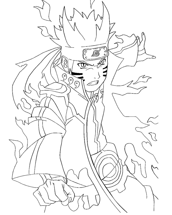 boruto is smiling Coloring Page - Anime Coloring Pages