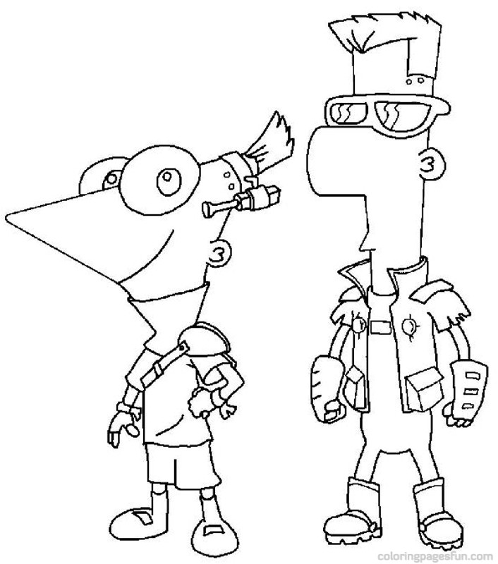 Download Science fiction adventure of two school boys Phineas and Ferb 20 Phineas and Ferb coloring pages ...