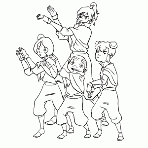 Download Best Coloring Pages Site: Korra And Friends Coloring Pages For Kids Printable Free The Legend Of ...